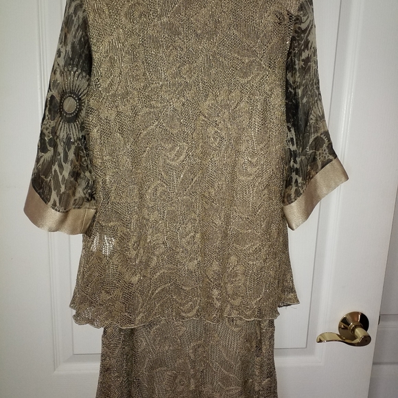 NEW SPENCER ALEXIS 3PC TAUPE BLK GOLD BLK EMBRO SM - Picture 5 of 7